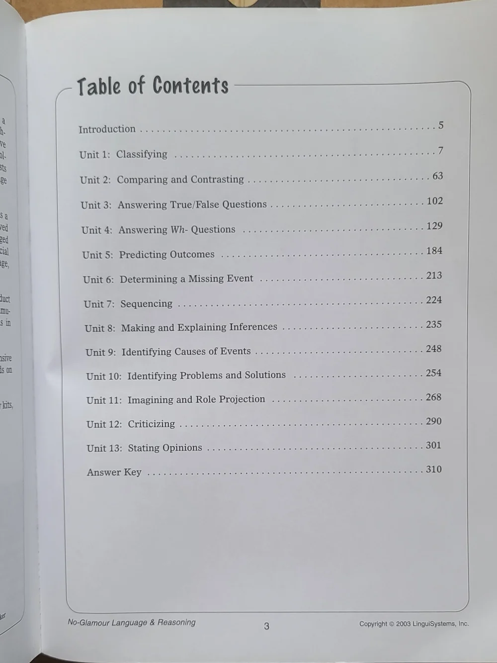 Speech Therapy: No-Glamour Language & Reasoning Workbook